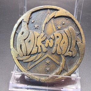 Indiana Metal Craft Rock n Roll Star 1998 Belt Buckle Brass Excellent